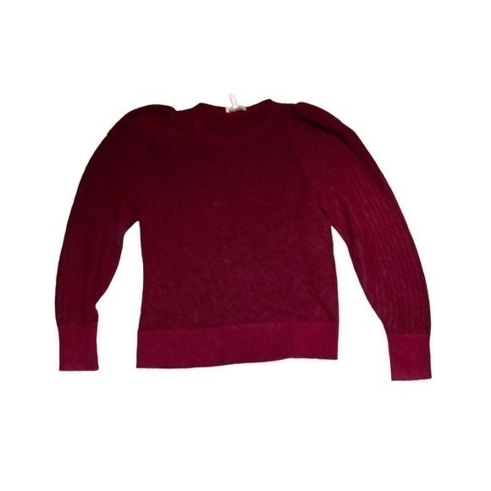 Rebecca Taylor alpaca blend sweater burgandy red